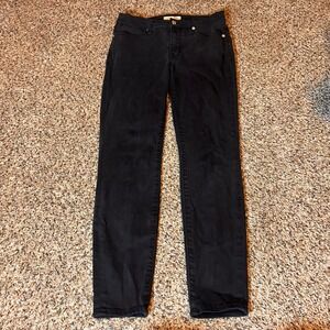 Madewell High Rise Skinny Jeans Black Wash Denim Everyday Casual‎ Size 28